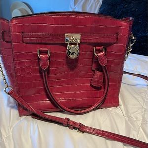 MICHAEL KORS RED TOTE